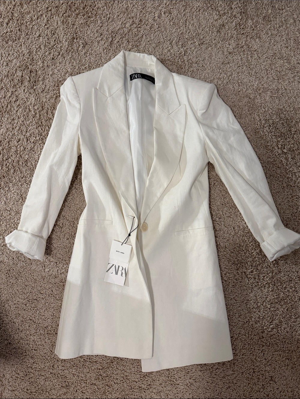 ZARA Longline Blazer Jacket